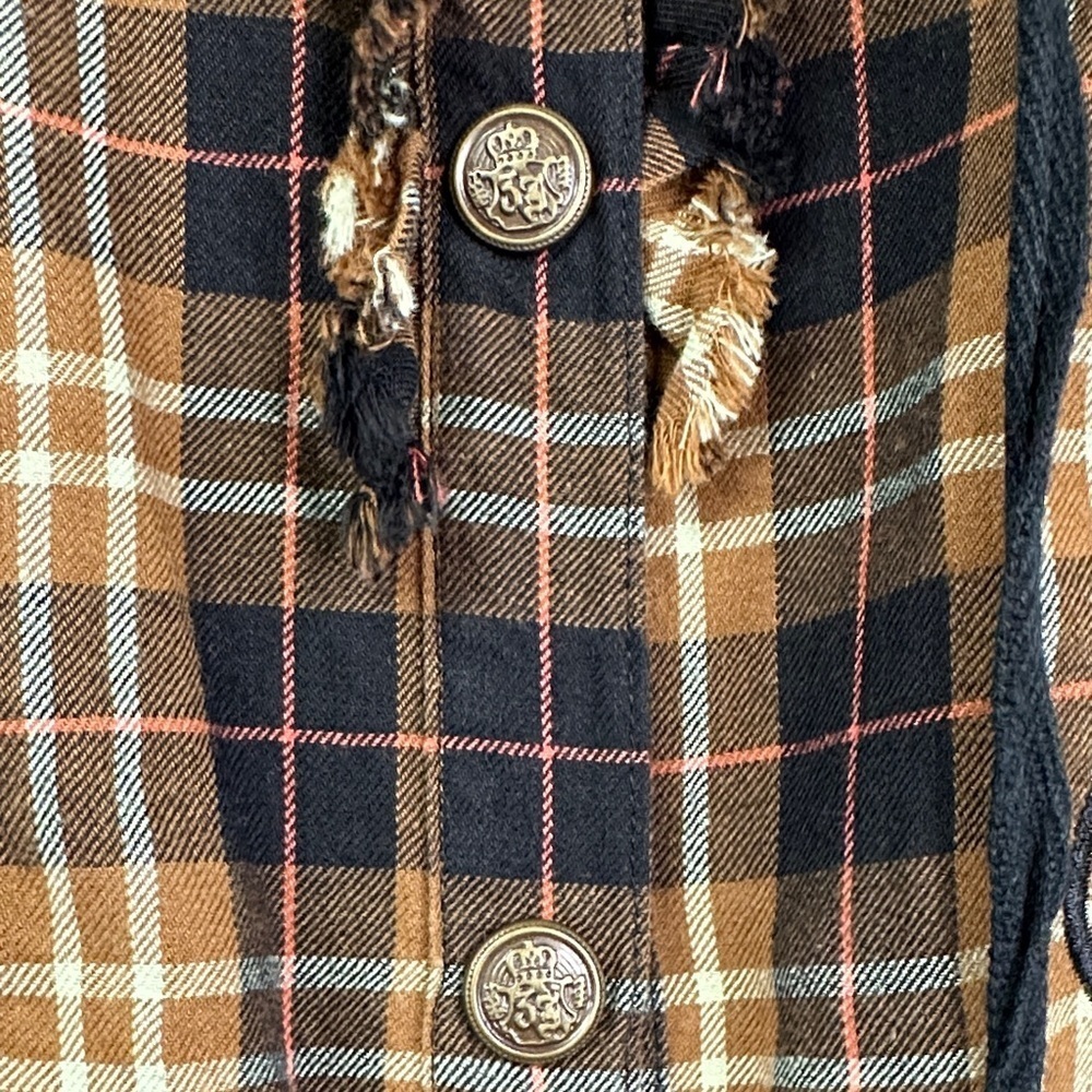 Johnny Was 3J Workshop Grammy Brand Women's Plaid Button Down Boho Shirt L - Picture 5 of 14